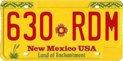 NM license plate 630RDM