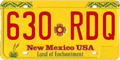 NM license plate 630RDQ