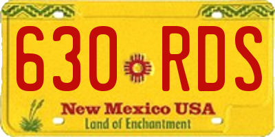 NM license plate 630RDS