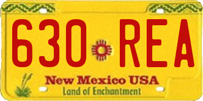 NM license plate 630REA