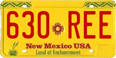 NM license plate 630REE