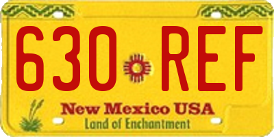NM license plate 630REF