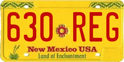 NM license plate 630REG