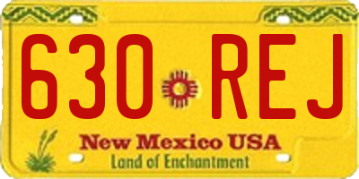 NM license plate 630REJ