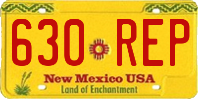 NM license plate 630REP