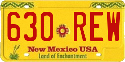 NM license plate 630REW