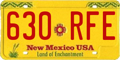 NM license plate 630RFE