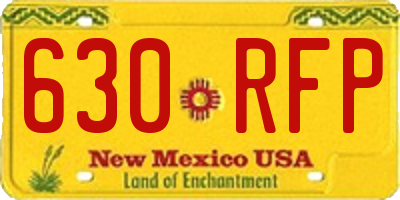 NM license plate 630RFP