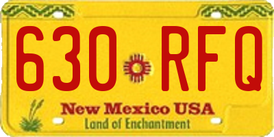 NM license plate 630RFQ