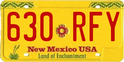 NM license plate 630RFY