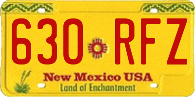 NM license plate 630RFZ