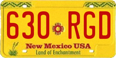 NM license plate 630RGD