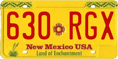 NM license plate 630RGX