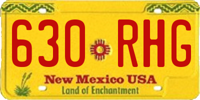 NM license plate 630RHG