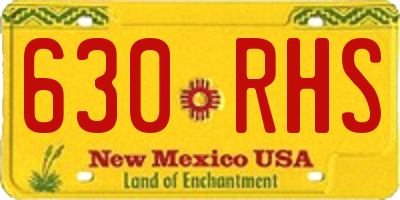 NM license plate 630RHS