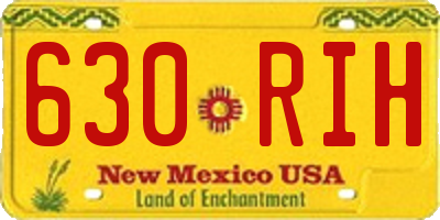 NM license plate 630RIH