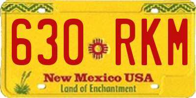 NM license plate 630RKM
