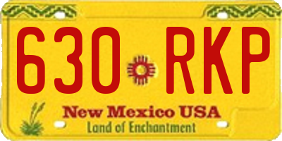 NM license plate 630RKP
