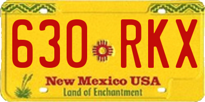 NM license plate 630RKX