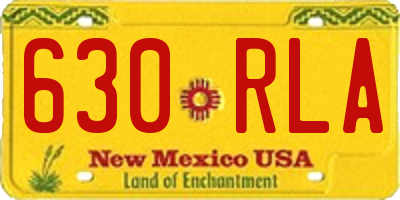 NM license plate 630RLA