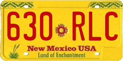 NM license plate 630RLC
