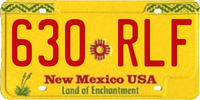 NM license plate 630RLF