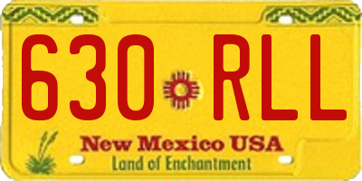 NM license plate 630RLL