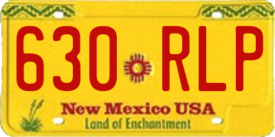 NM license plate 630RLP