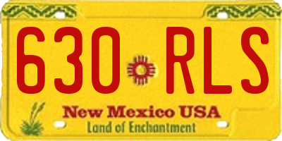 NM license plate 630RLS
