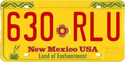 NM license plate 630RLU