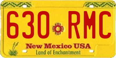 NM license plate 630RMC