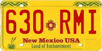 NM license plate 630RMI