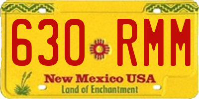 NM license plate 630RMM