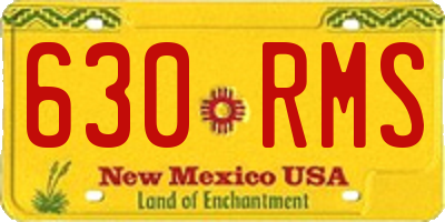 NM license plate 630RMS