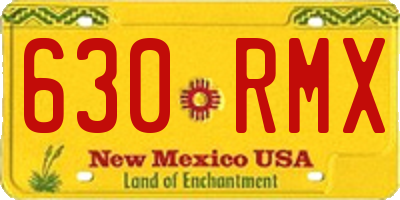 NM license plate 630RMX