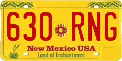 NM license plate 630RNG