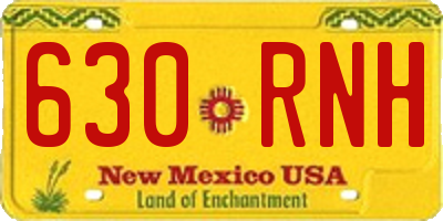 NM license plate 630RNH