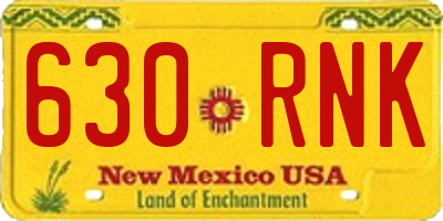 NM license plate 630RNK