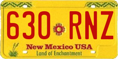 NM license plate 630RNZ