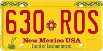 NM license plate 630ROS