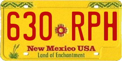NM license plate 630RPH