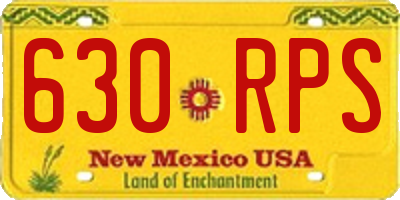NM license plate 630RPS