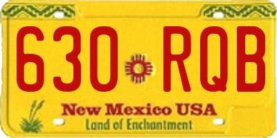 NM license plate 630RQB
