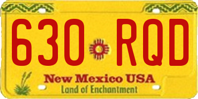 NM license plate 630RQD