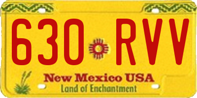 NM license plate 630RVV