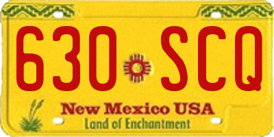 NM license plate 630SCQ