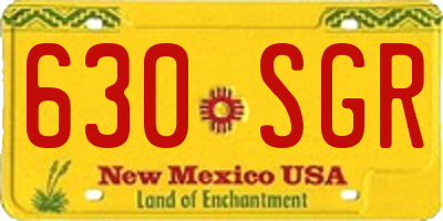 NM license plate 630SGR