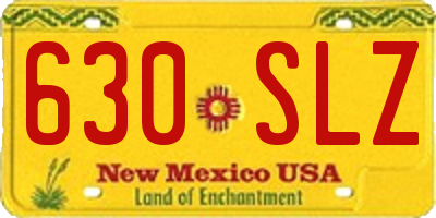 NM license plate 630SLZ