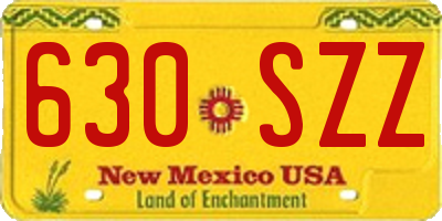 NM license plate 630SZZ