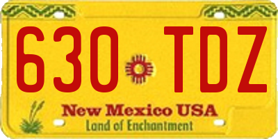 NM license plate 630TDZ